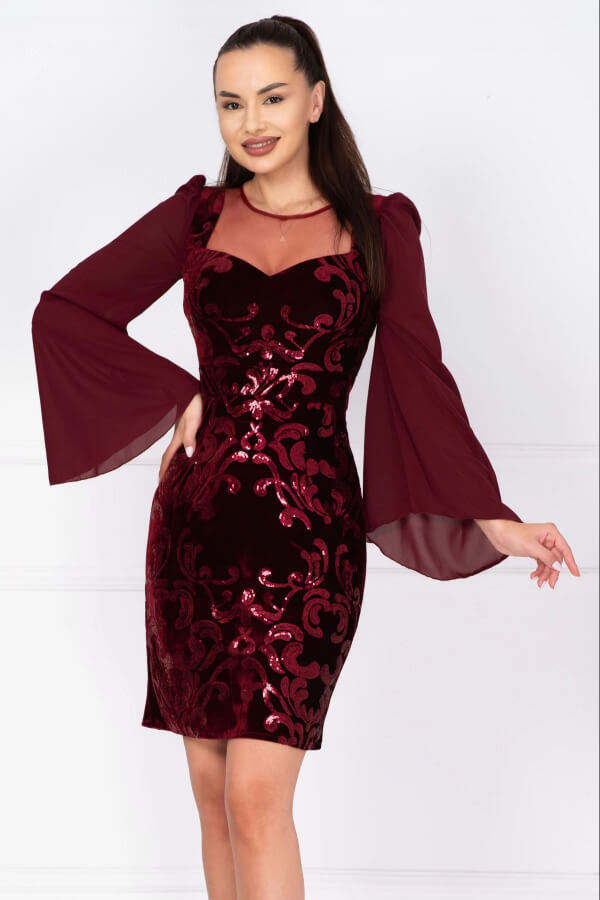 rochie din catifea bordo rochie din catifea bordo