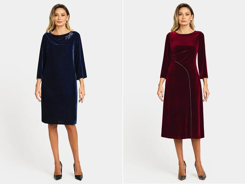 rochii catifea xxl plus size clos drepte